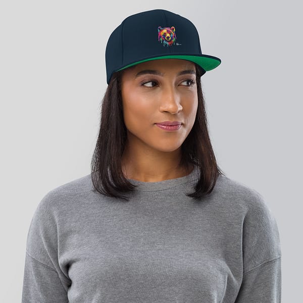 Animal Series Bear Snapback Hat - Image 2