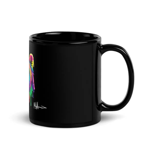 Black Glossy Animal Series Bear Mug - Image 7