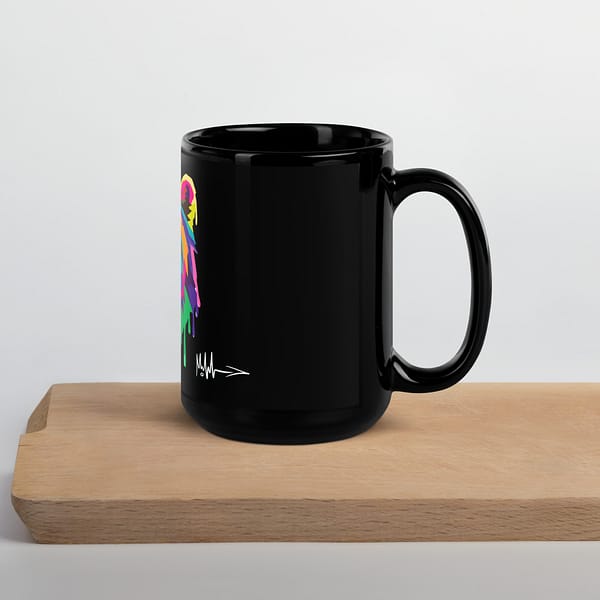 Black Glossy Animal Series Bear Mug - Image 4